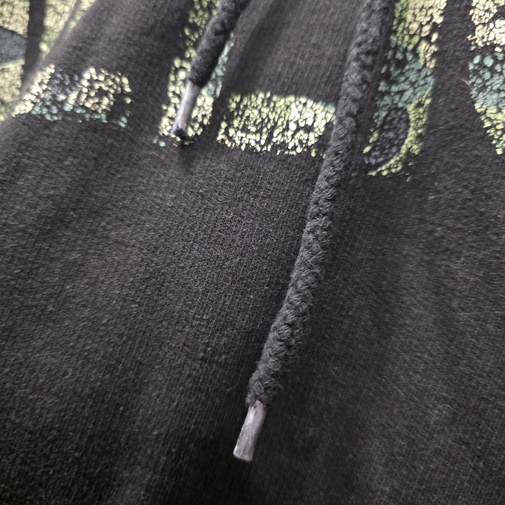 Black Hoodie with Green Graphic Design - Picture 4 of 6